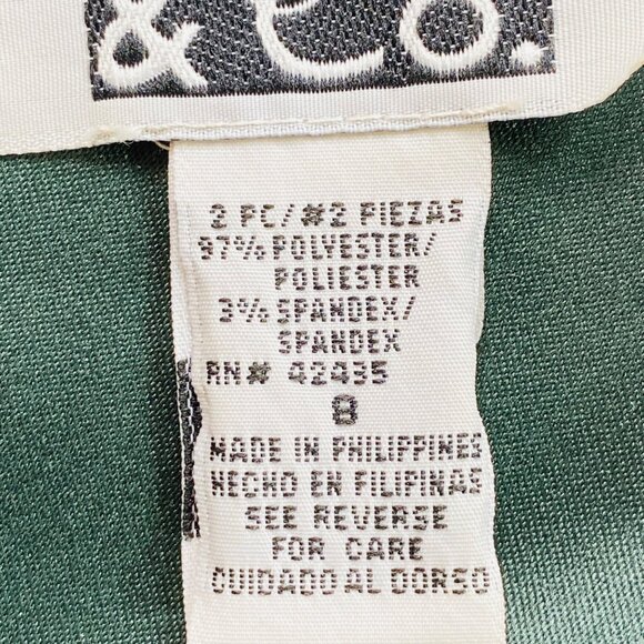 R.J. & Co. Dress Women’s 8 Green Sleeveless Sheath Soft Professional Career Wear - Picture 4 of 9